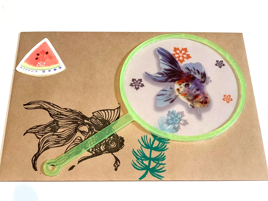 金魚すくいのレターセットB(らんちゅう、桜東錦、東錦)