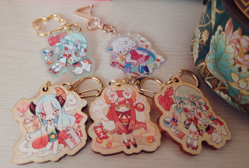 創作っ子 ウッドキーホルダー