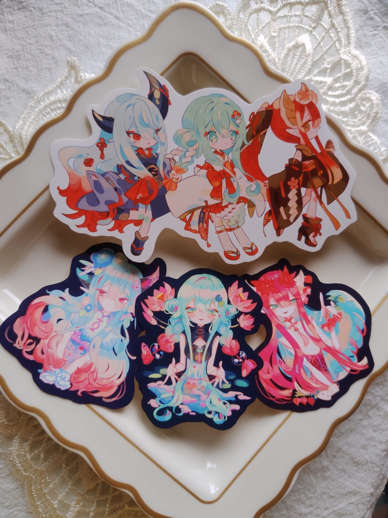💙‪💚❤️シールセット
