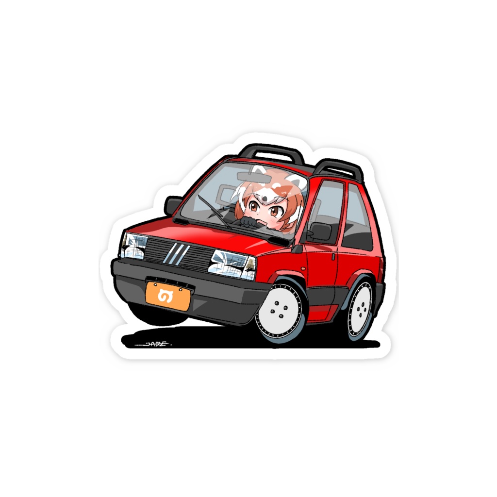 フレンズ×自動車ステッカー レッサーパンダ
