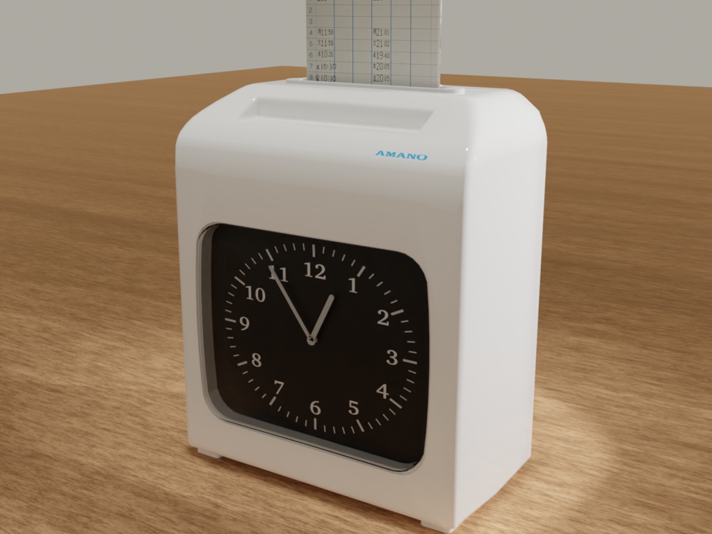 タイムレコーダー【時計は即アニメーション可能】