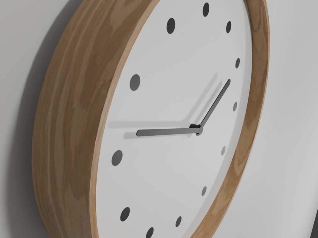 北欧調シンプルな壁掛け時計【即アニメーション可】