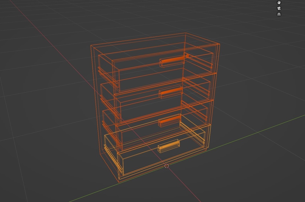 オフィスに必須!引き出し可能な4段キャビネット