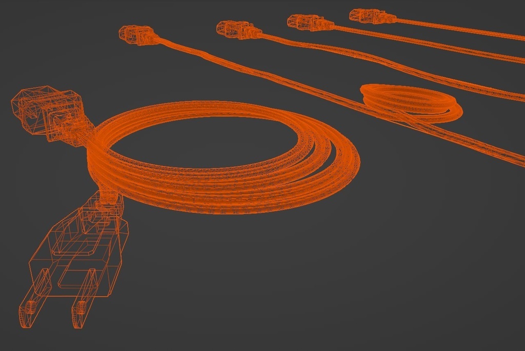 クネクネ曲がる!ACケーブル5本セット