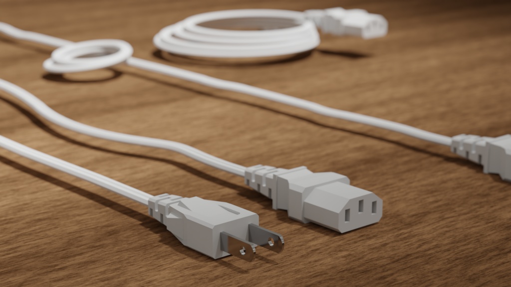 クネクネ曲がる!ACケーブル5本セット