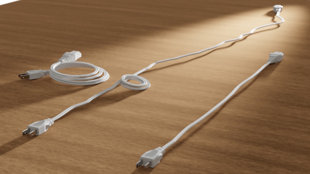 クネクネ曲がる!ACケーブル5本セット