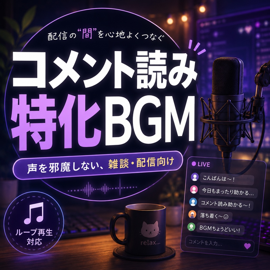【雑談配信向け】コメント読み特化BGM