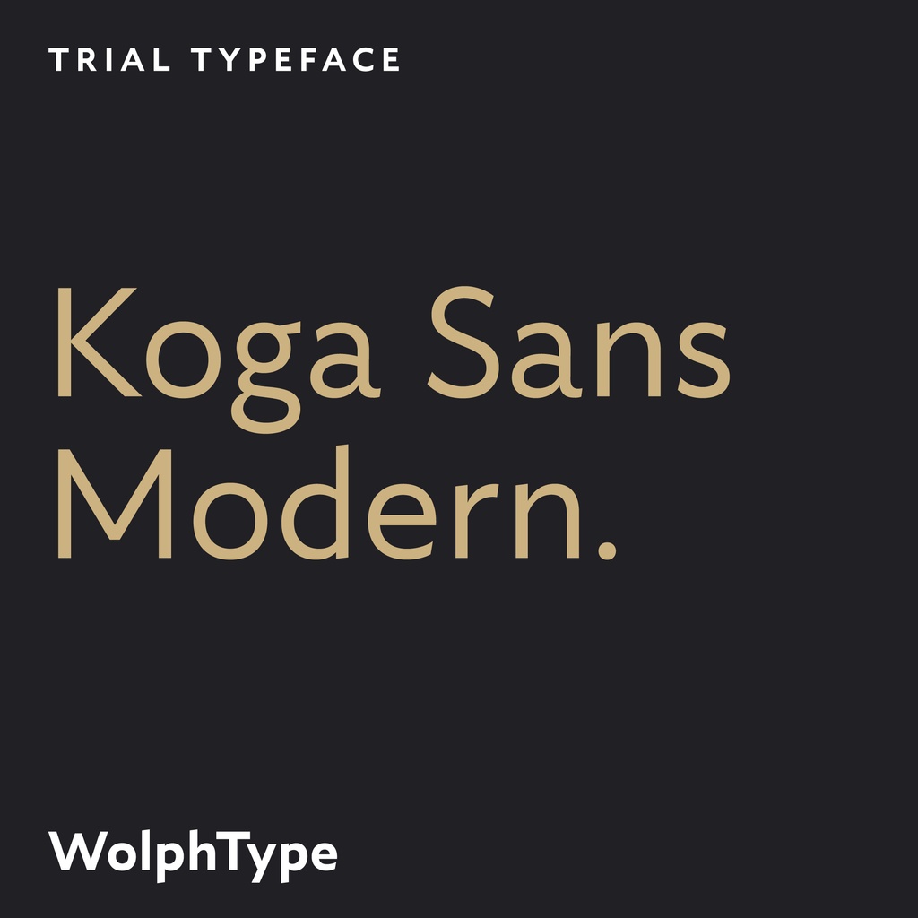 Koga Sans Modern Trial Fonts