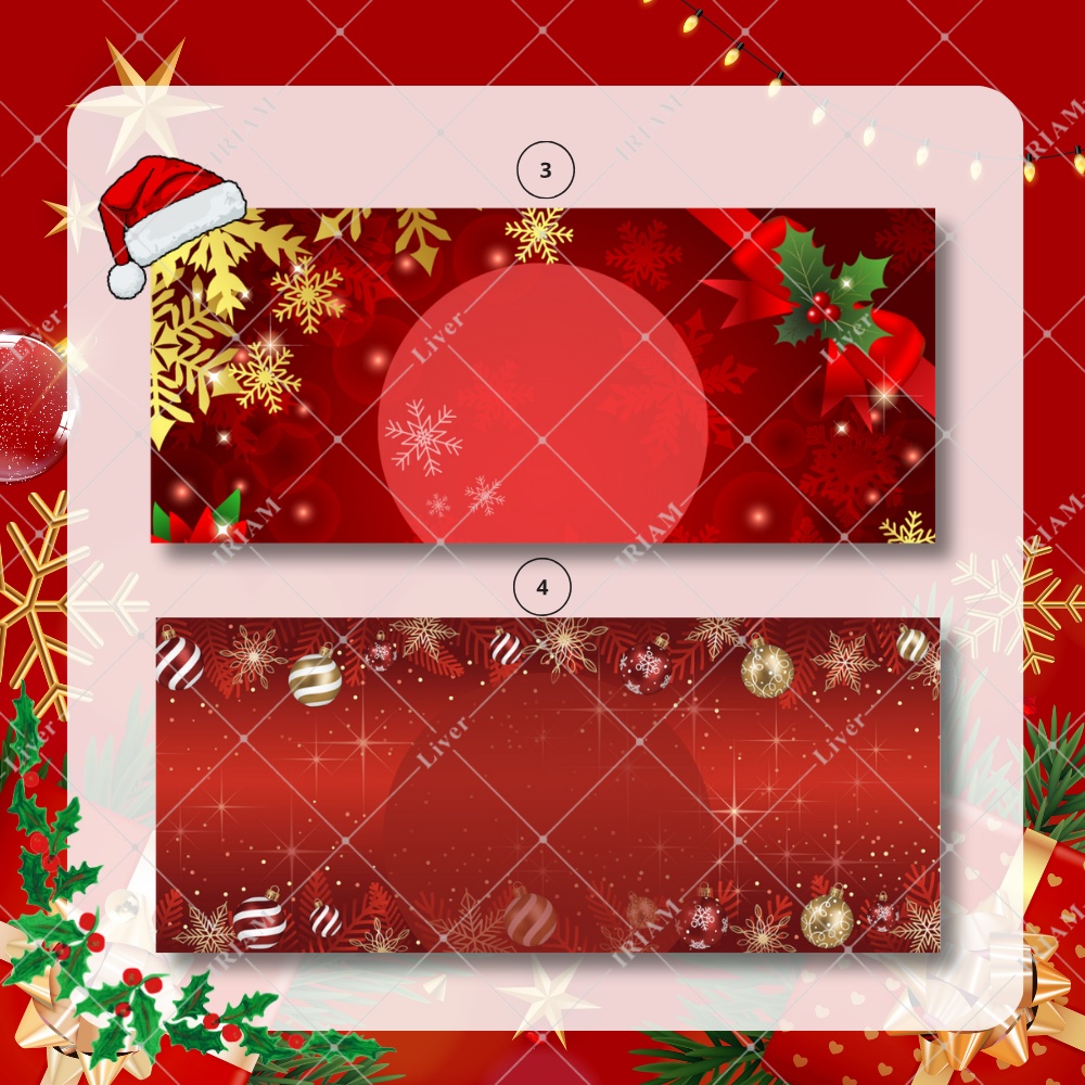 【無料配布】クリスマスIRIAMバナー4枚セット🎁✨