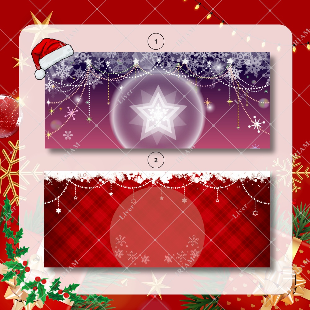 【無料配布】クリスマスIRIAMバナー4枚セット🎁✨