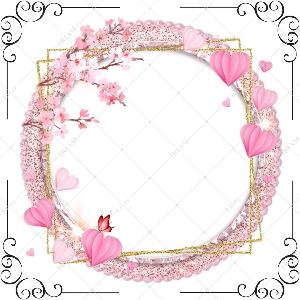 【無料】春かわいいアイコンリング4種セット|IRIAM・配信者向け素材