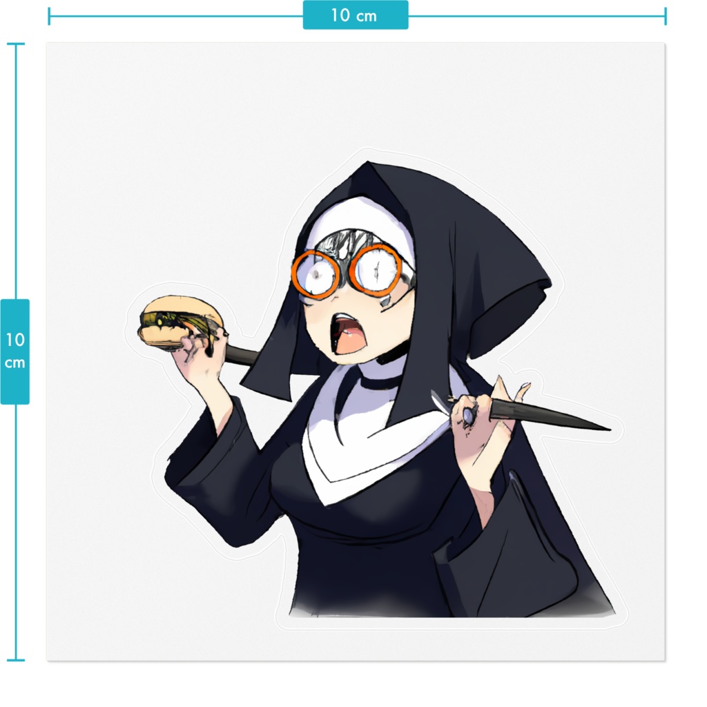 AIが描いたスシシスターハンターのシール