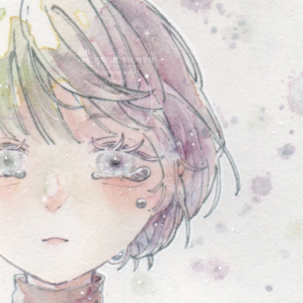 水彩ミニ原画［　決意を。 ］