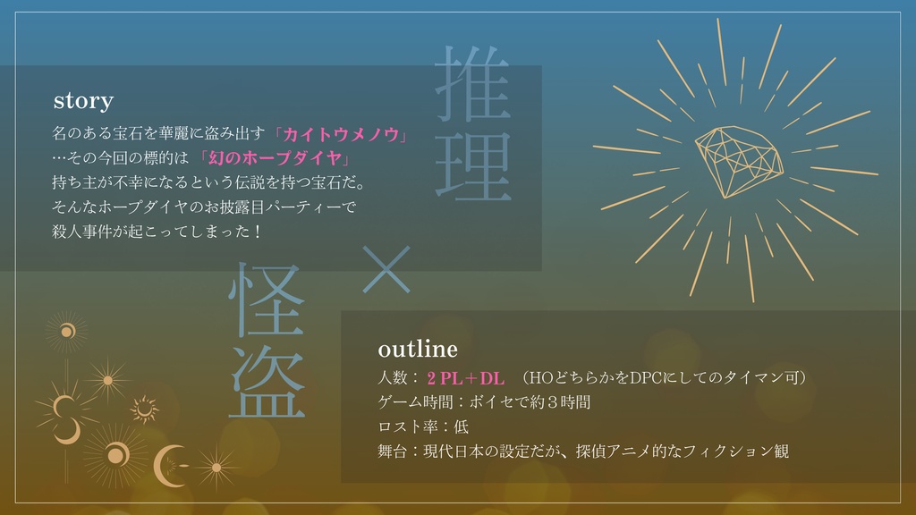 「カイトウメノウと呪いのホープダイヤ」エモクロアTRPG