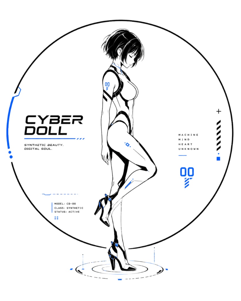 Cyber doll Unit 00 Tシャツ