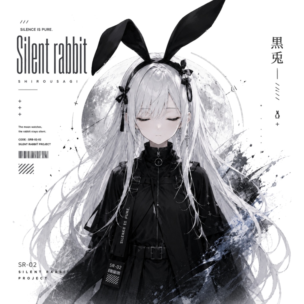 黒兎 kurousagi オリジナル Tシャツ
