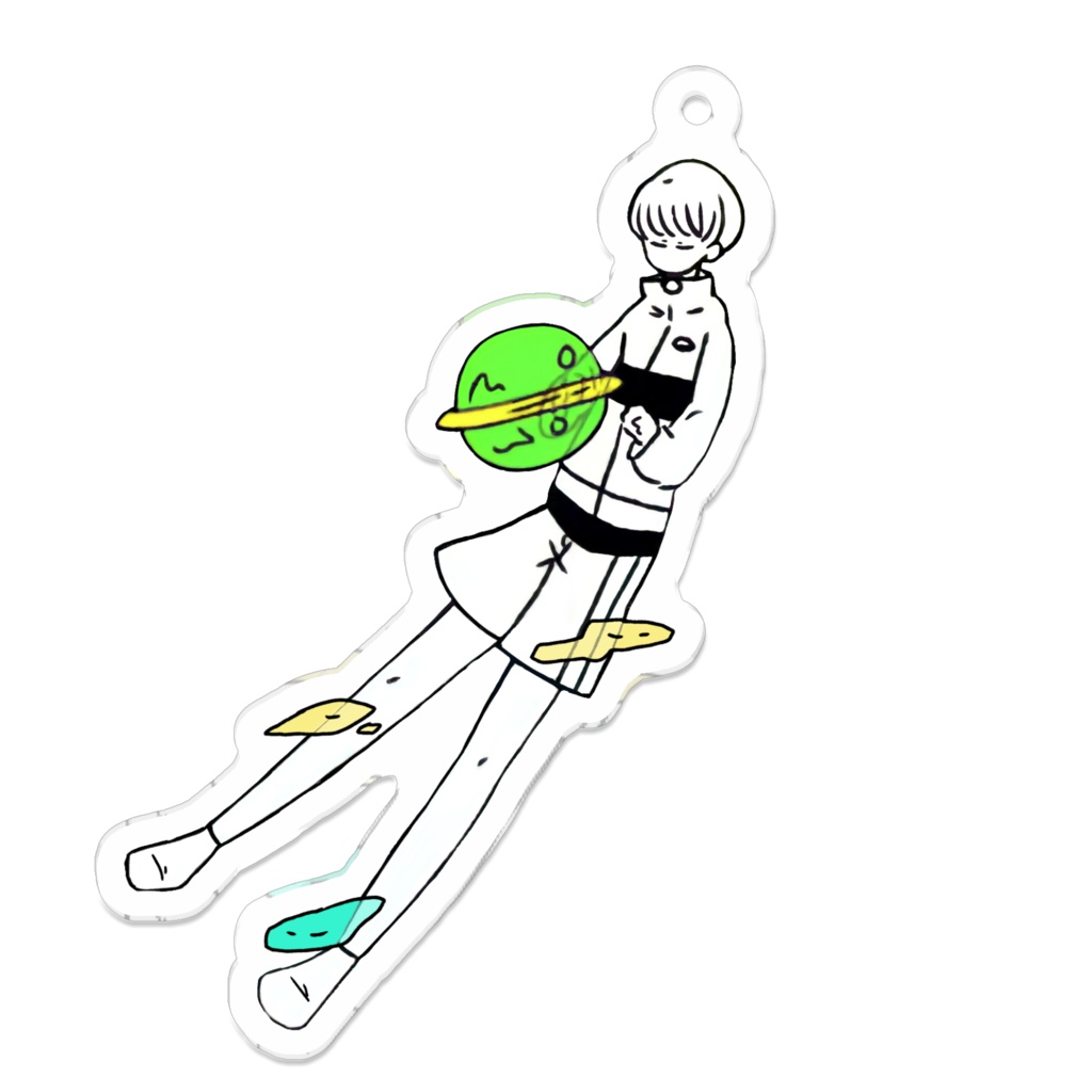 スペース柳 70mmアクリルキーホルダー