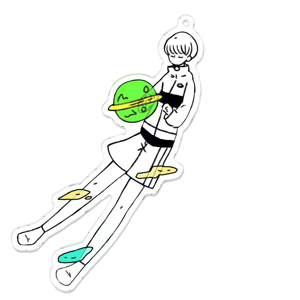 スペース柳 100mmアクリルキーホルダー