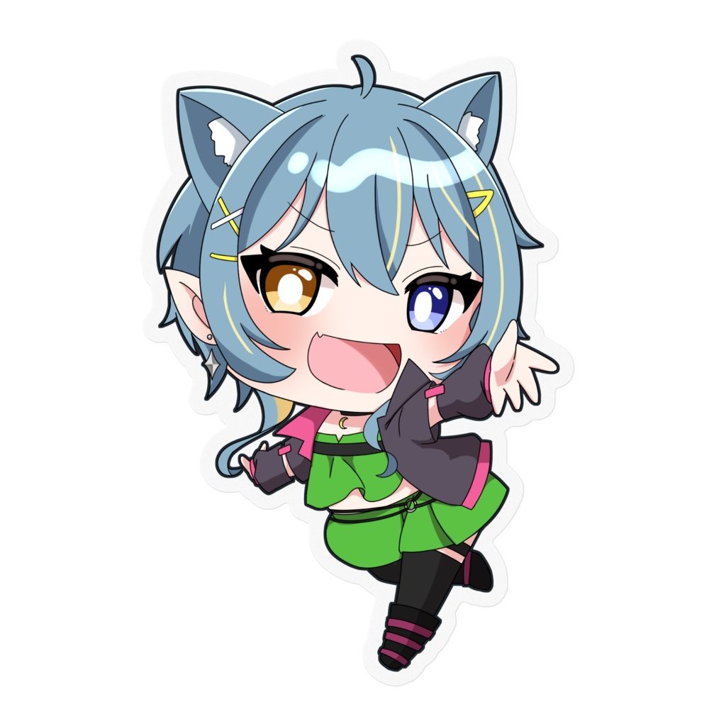 ♡ひなつきそう ショートヘアVer. クリアステッカー♡