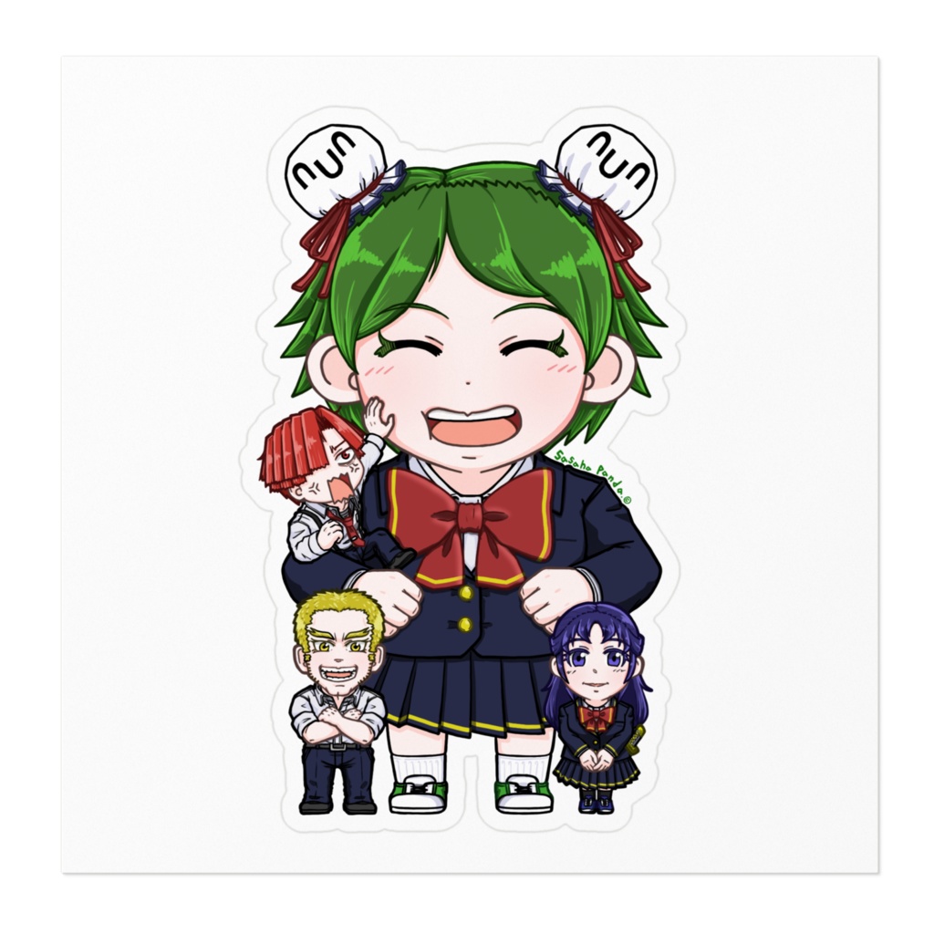 「バカラと仲良し1年組」ステッカー