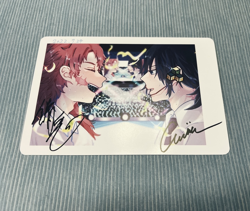 「Wish upon a shining star on stage」ノベルティのポストカードと銀テープ