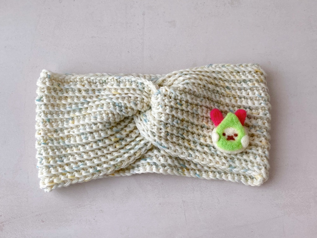 あおばあめ あったかヘッドバンド もふもふminiフェイスブローチ もふもふ達の秘密の花暮らし雑貨店 Booth