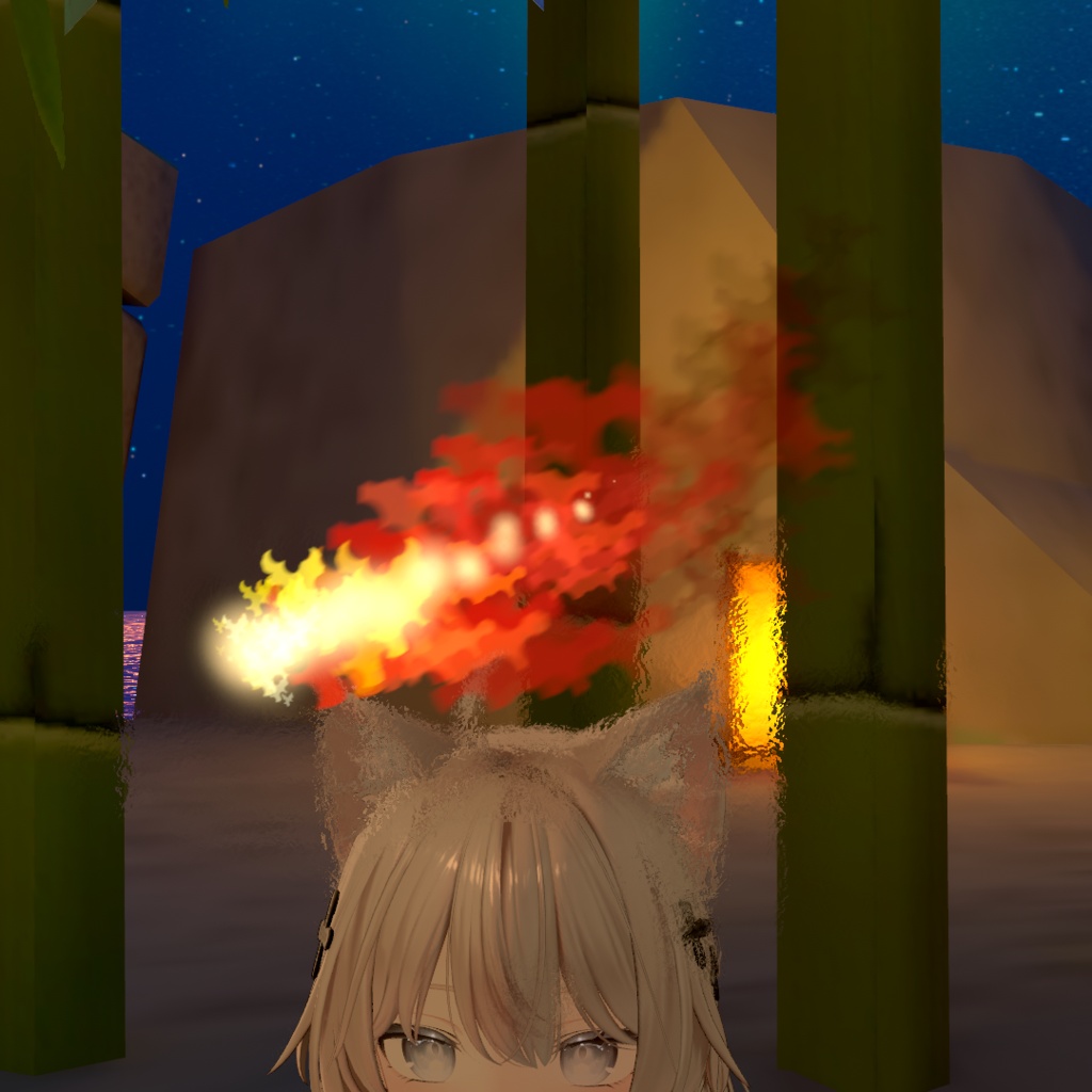 【VRChat想定/MA対応/無料free】Fire Halo