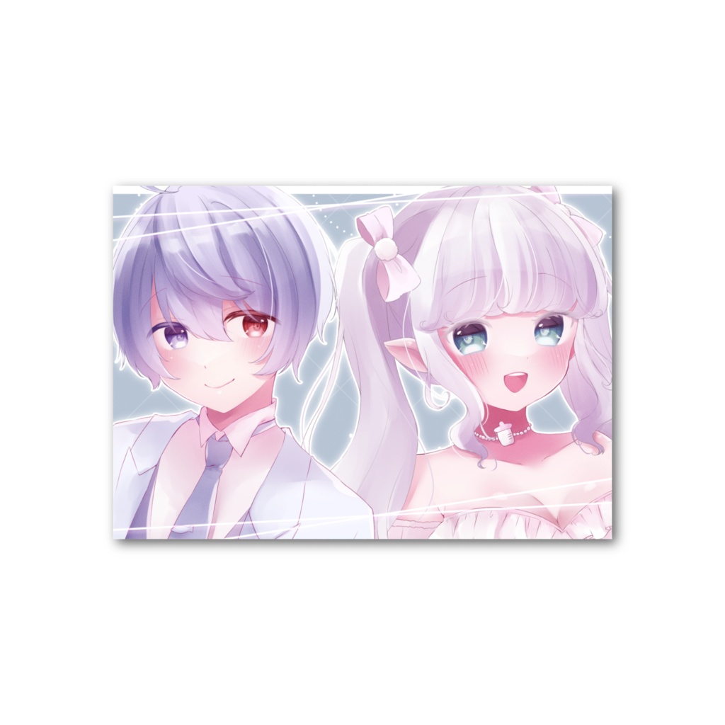 【おまはろ幼稚園入籍記念】　フォト風カード　(イラスト：まよなかねむこ様)