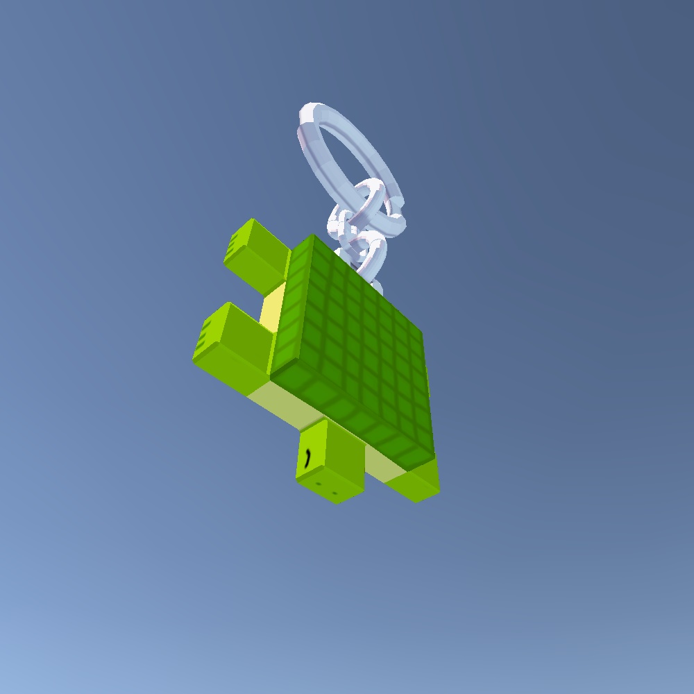 カメのキーホルダー(ボーンの設定済)