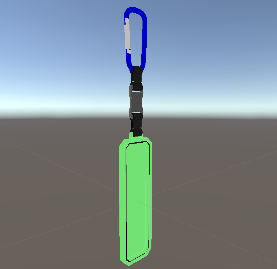 カラビナ付きネームプレートキーホルダー