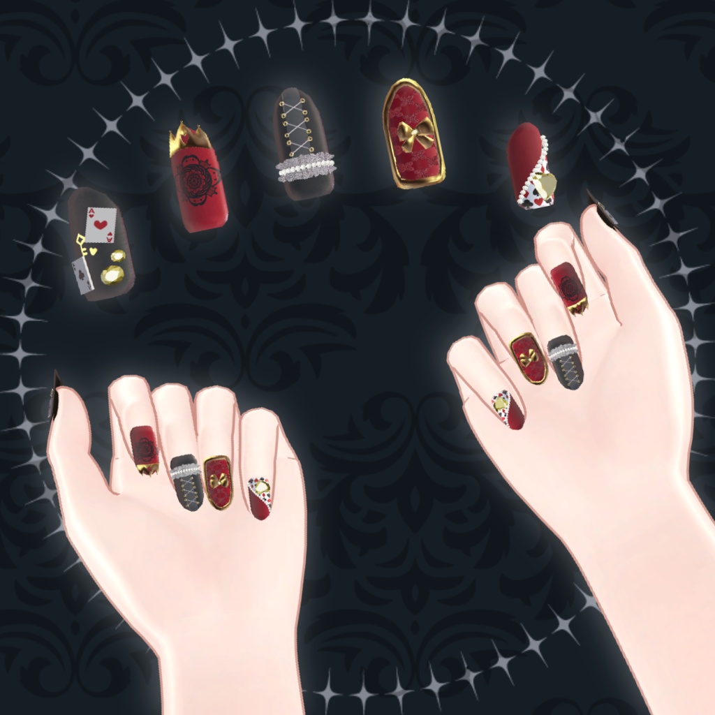 【ライム マヌカ対応】👑queen nail👑【全6色】