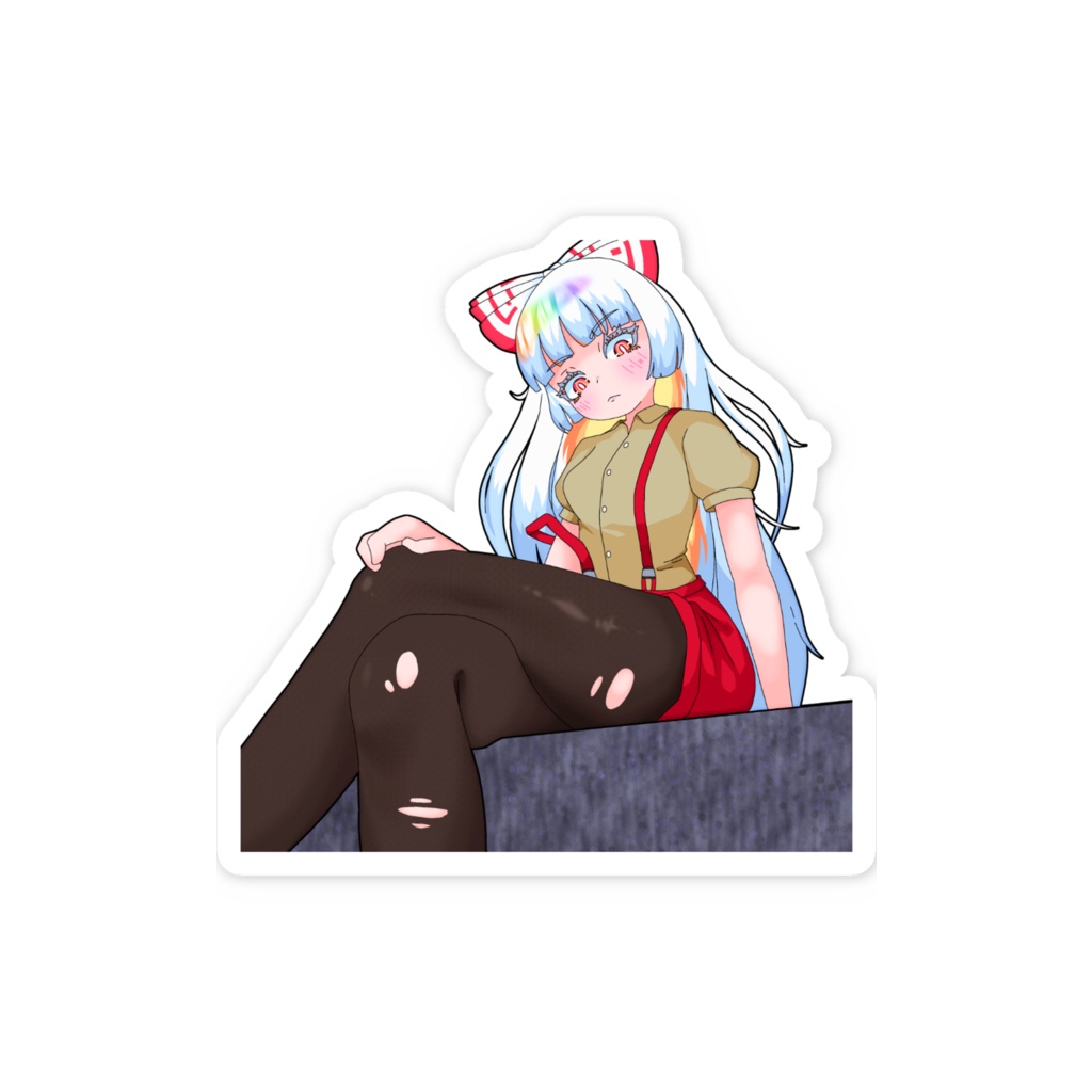 もこたんのお座りステッカー