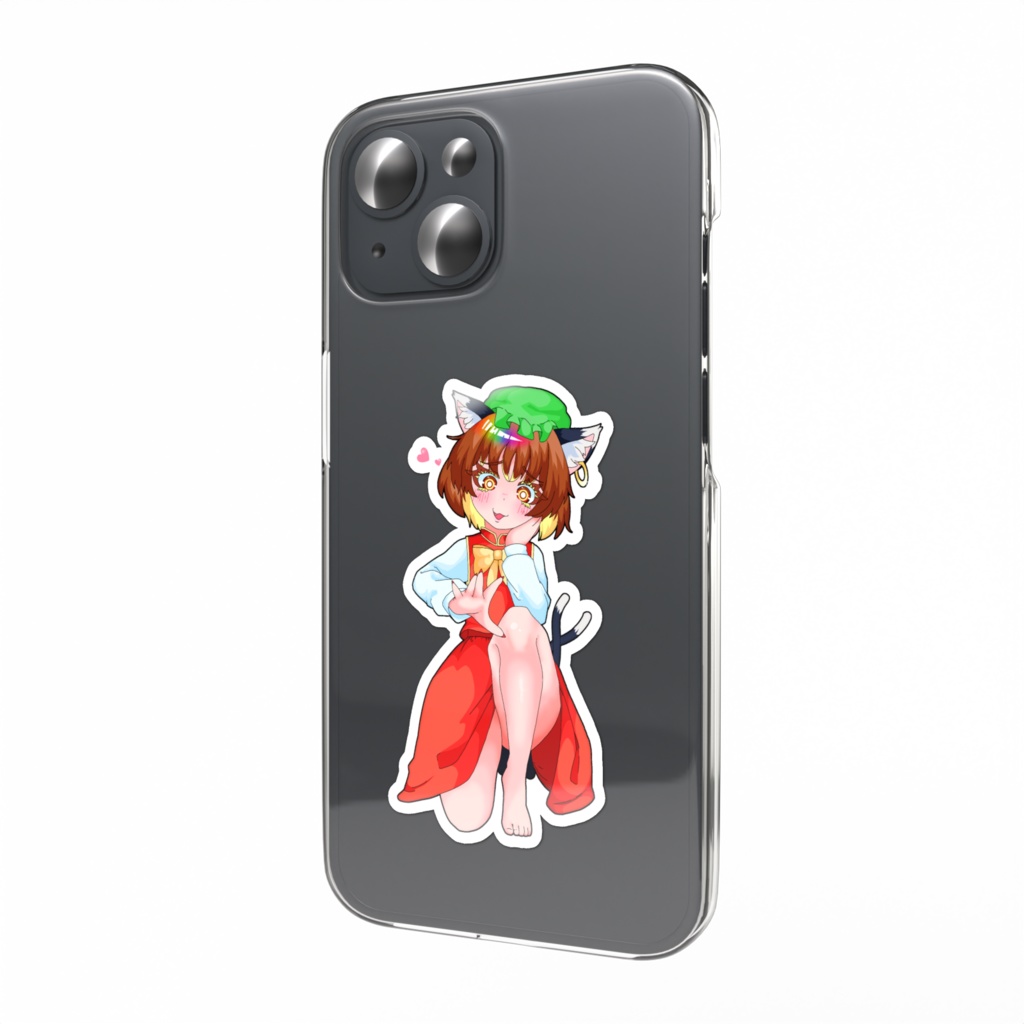 橙のなでなでステッカー