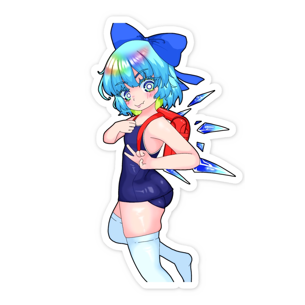 チルノちゃんのスク水ステッカー