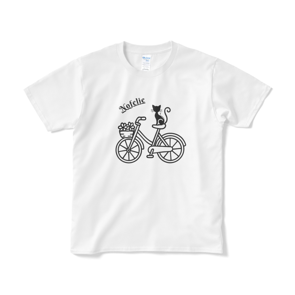 Nofelie オリジナルＴシャツ（自転車）ホワイト