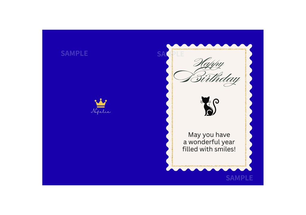 Nofelieオリジナル・「誕生日」カード(印刷用PDF)