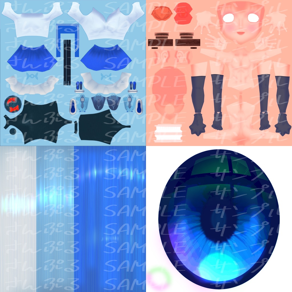 VRChat向けオリジナル3Dアバター 『くじらV2』