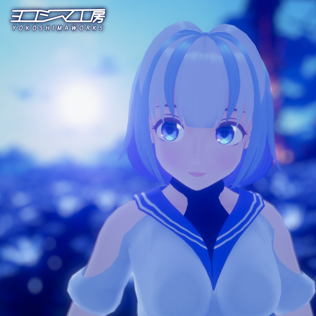 VRChat向けオリジナル3Dアバター 『くじらV2』
