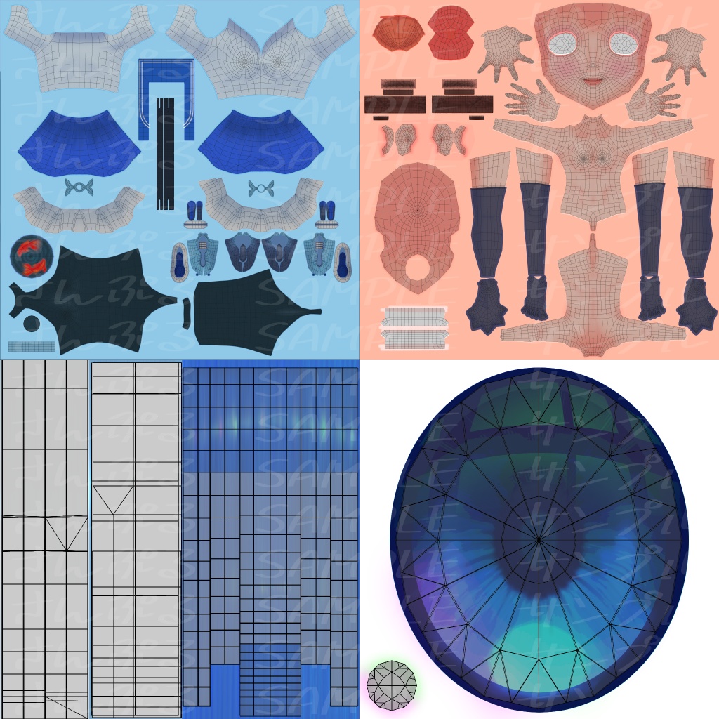 VRChat向けオリジナル3Dアバター 『くじらV2』