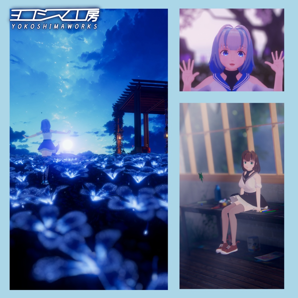 VRChat向けオリジナル3Dアバター 『くじらV2』