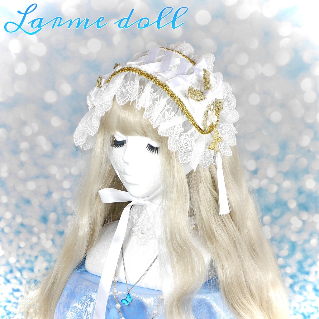 受注生産】《☥》チャイナロリィタヘッドドレス (白) - ☥ Larme doll