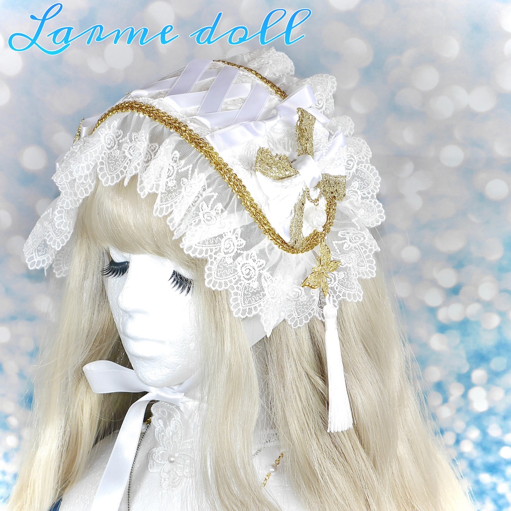 【受注生産】《☥》チャイナロリィタヘッドドレス (白)