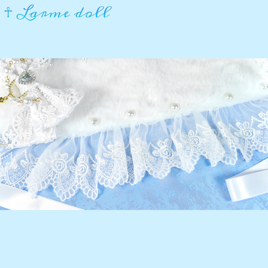 【受注生産】《☥》たれうさ耳ファーヘッドドレス (白)