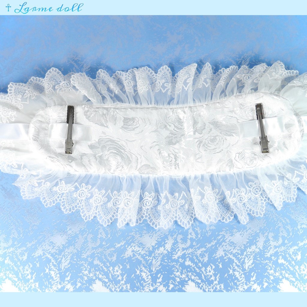 【受注生産】《☥》たれうさ耳ファーヘッドドレス (白)