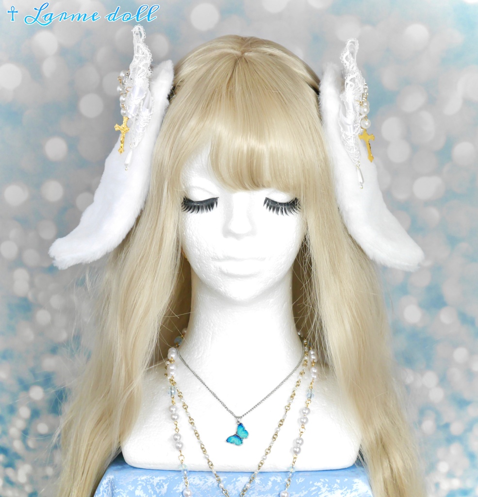 【受注生産】《☥》たれうさ耳ロリィタリボンヘアクリップ