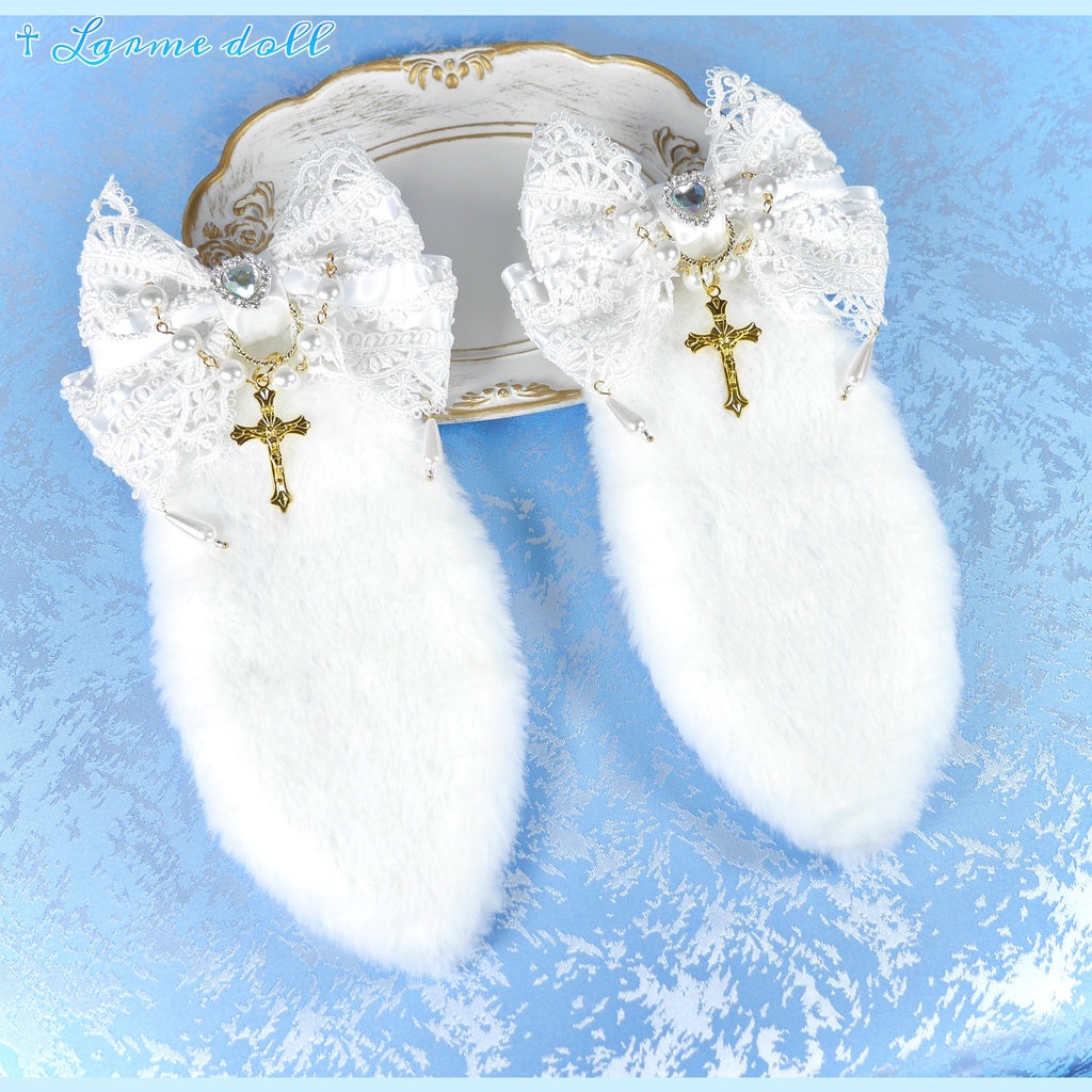 【受注生産】《☥》たれうさ耳ロリィタリボンヘアクリップ