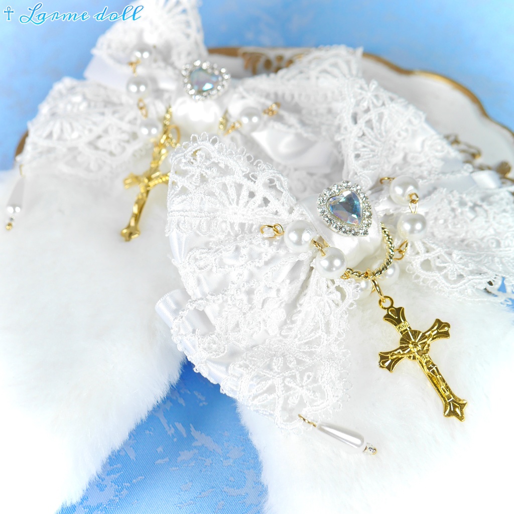 【受注生産】《☥》たれうさ耳ロリィタリボンヘアクリップ