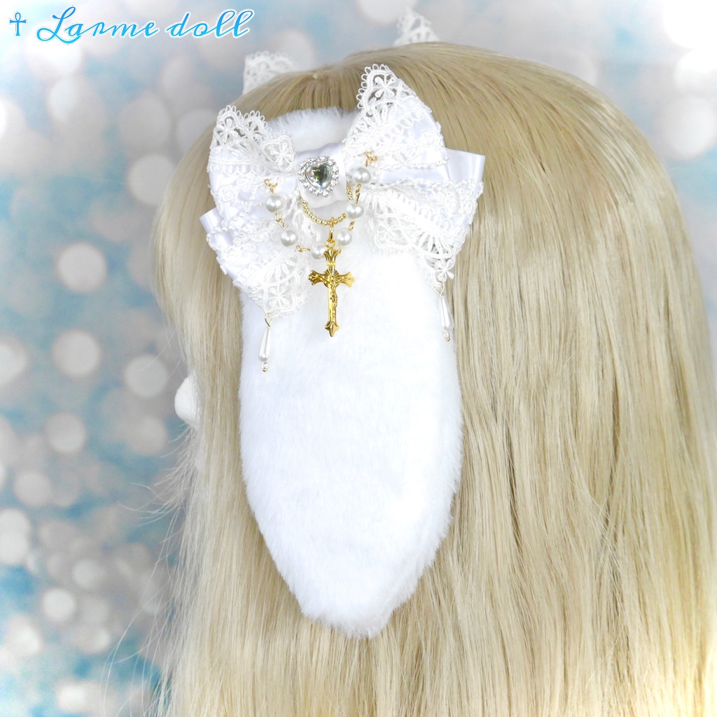 【受注生産】《☥》たれうさ耳ロリィタリボンヘアクリップ