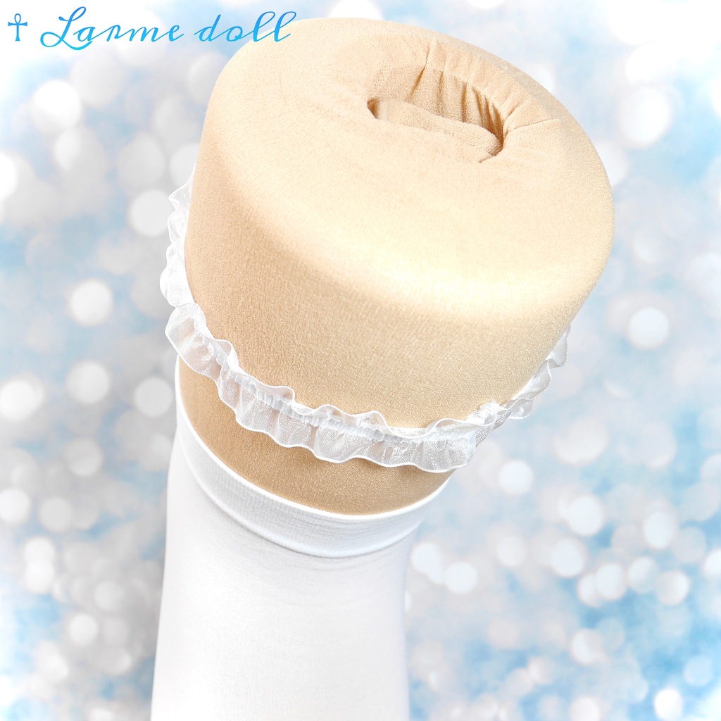 【受注生産】《☥》オーガンジーレースガーターリング(レース白)(リボンノーマルVer.)(クリップ無し)(タイプB)