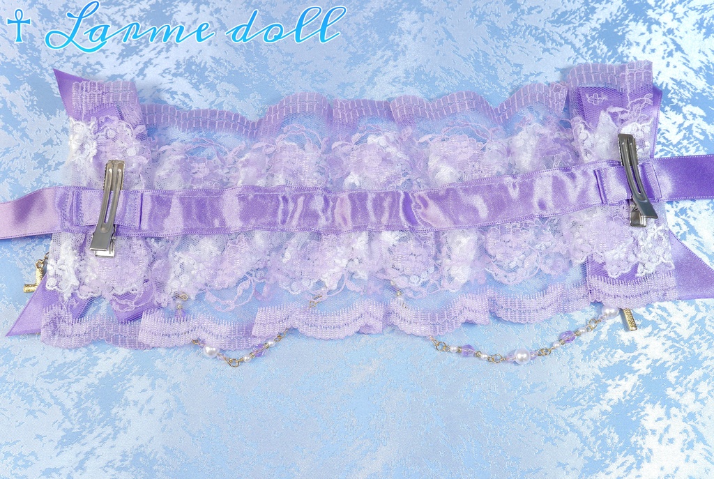 【完成品】【過去製作品】【少し錆び/汚れ有り】《☥》ラベンダーパープルヘッドドレス